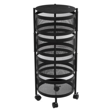 Desserte 4 paniers métal noir Mayaj 5five - Le Dépôt Bailleul