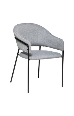 Fauteuil tissu gris Siron...