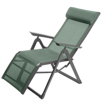 Chaise longue Decima Hespéride vert olive/graphite - Le Dépôt Bailleul