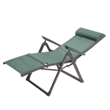 Chaise longue Decima Hespéride vert olive/graphite - Le Dépôt Bailleul