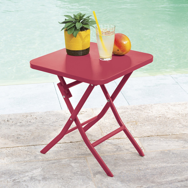 Table d'appoint pliante 40x40 grenade Hespéride - Le Dépôt Bailleul