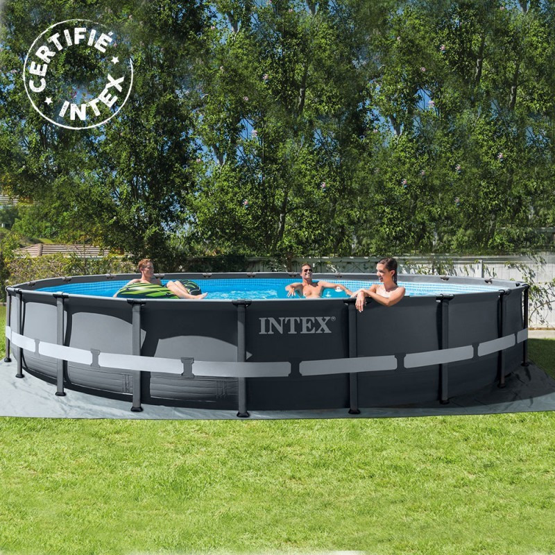 Kit piscine tubulaire Ultra Frame 6.10xH1.22m Intex
