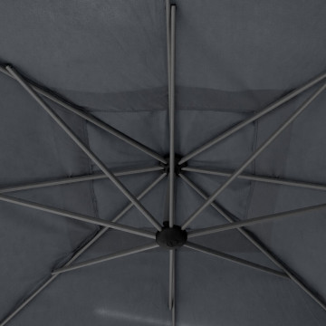 Parasol décentré carré Manoa ardoise Hespéride - Le Dépôt Bailleul