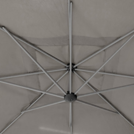 Parasol décentré carré Manoa taupe Hespéride - Le Dépôt Bailleul