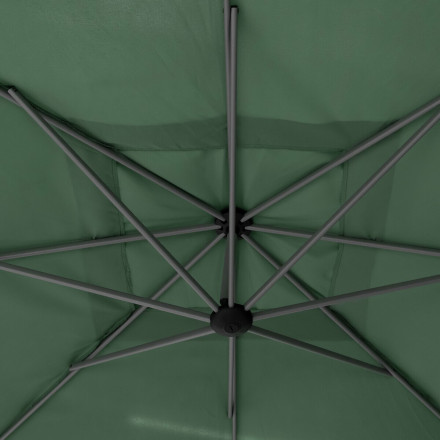 Parasol décentré carré Manoa vert olive Hespéride - Le Dépôt Bailleul