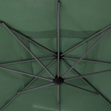 Parasol décentré carré Manoa vert olive Hespéride - Le Dépôt Bailleul