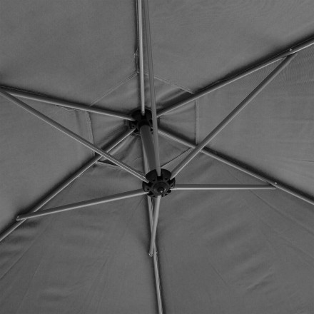 Parasol décentré rond Manoa ardoise Hespéride - Le Dépôt Bailleul