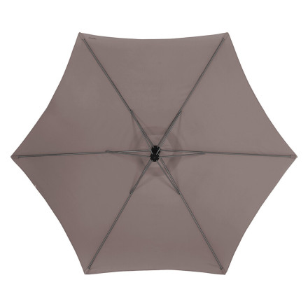 Parasol décentré rond Manoa taupe Hespéride - Le Dépôt Bailleul