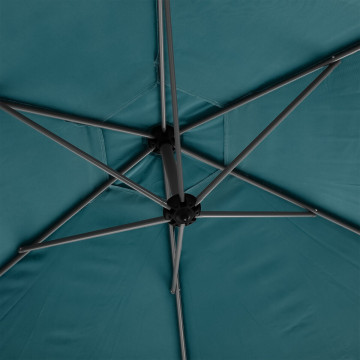 Parasol décentré rond Manoa bleu canard Hespéride - Le Dépôt Bailleul