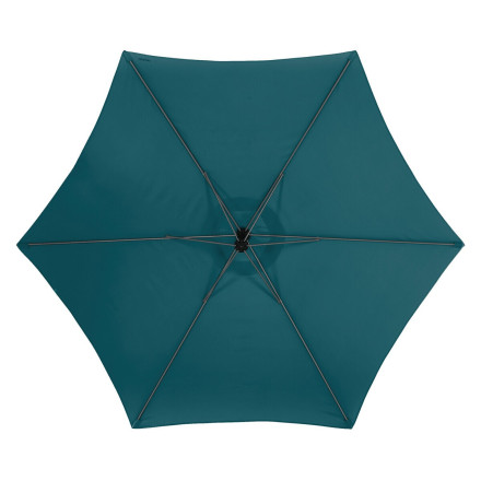 Parasol décentré rond Manoa bleu canard Hespéride - Le Dépôt Bailleul