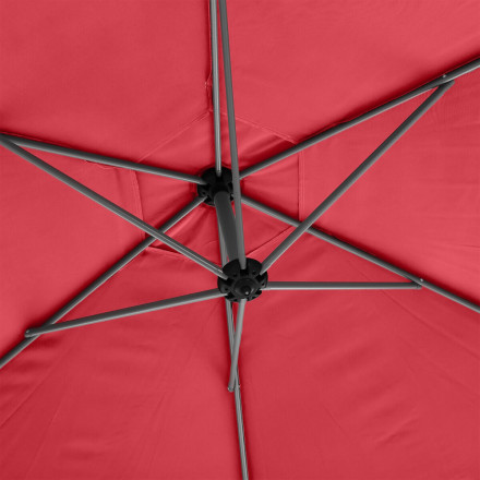 Parasol décentré rond Manoa grenade Hespéride - Le Dépôt Bailleul