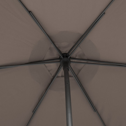 Parasol droit rond 2,7m Soya taupe Hespéride - Le Dépôt Bailleul