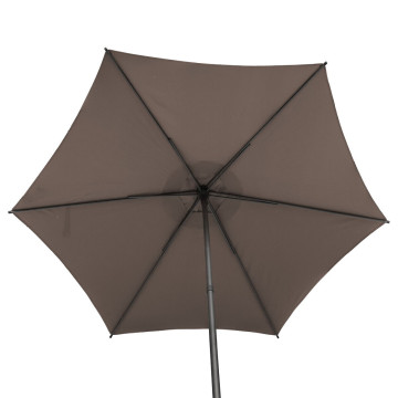 Parasol droit rond 2,7m Soya taupe Hespéride - Le Dépôt Bailleul