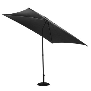 Parasol droit carré 2,5x2,5m Soya ardoise Hespéride - Le Dépôt Bailleul