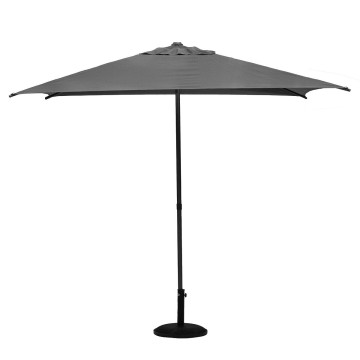 Parasol droit carré 2,5x2,5m Soya ardoise Hespéride - Le Dépôt Bailleul