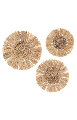 Déco murale x3 Raphia...