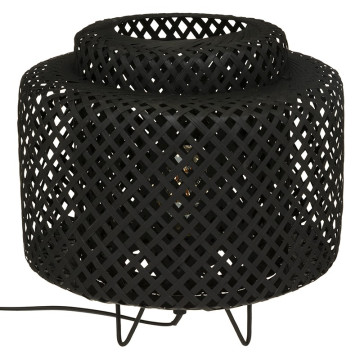 Lampe en bambou Liby noir Atmosphera - Le Dépôt Bailleul