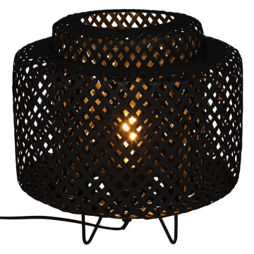 Lampe en bambou Liby noir Atmosphera - Le Dépôt Bailleul