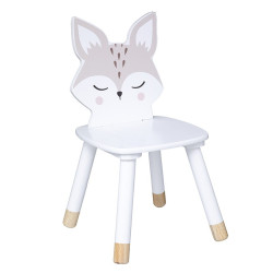 Chaise enfant Douceur renard blanc Atmosphera - Le Dépôt Bailleul