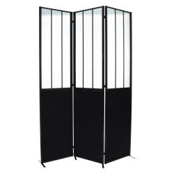 Paravent Atelier métal et verre trempé Atmosphera - Le Dépôt Bailleul