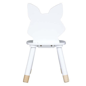 Chaise enfant Douceur renard blanc Atmosphera - Le Dépôt Bailleul