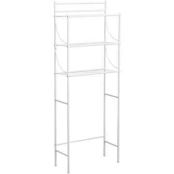 Meuble dessus WC 3 tablettes métal blanc - Le Dépôt Bailleul