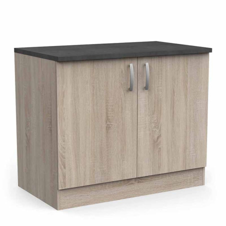 Meuble de cuisine bas 2 portes 100cm Paprika