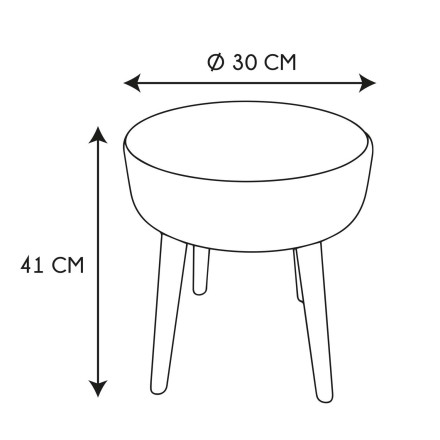 Tabouret ethnique pieds bois Mirage - Le Dépôt Bailleul