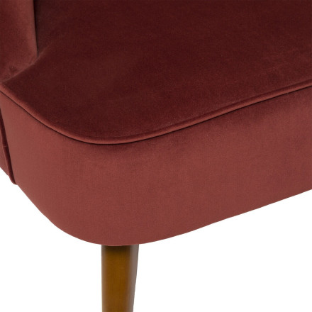 Fauteuil velours Naova terracotta Atmosphera  - Le Dépôt Bailleul