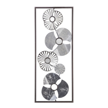 Déco murale métal Fleur argent 25x61 Atmosphera - Le Dépôt Bailleul