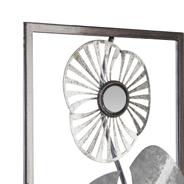 Déco murale métal Fleur argent 25x61 Atmosphera - Le Dépôt Bailleul