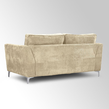 Canapé 2 places Isla velours côtelé beige -  Le Dépôt Bailleul