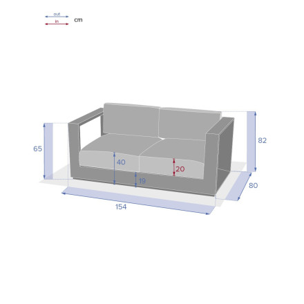 Canapé extérieur 2 places Allure Hespéride - Le Dépôt Bailleul