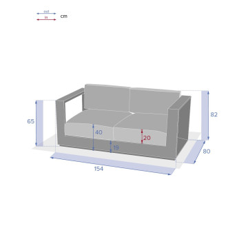 Canapé extérieur 2 places Allure Hespéride - Le Dépôt Bailleul