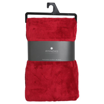 Plaid grand modèle microfibre 180x230 cm rouge - Le Dépôt Bailleul