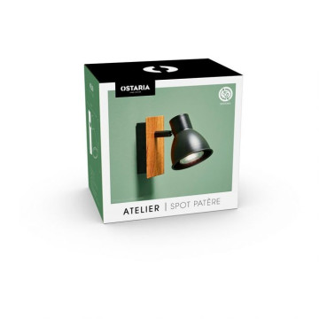 Spot Atelier métal noir et bois Ostaria - Le Dépôt Bailleul