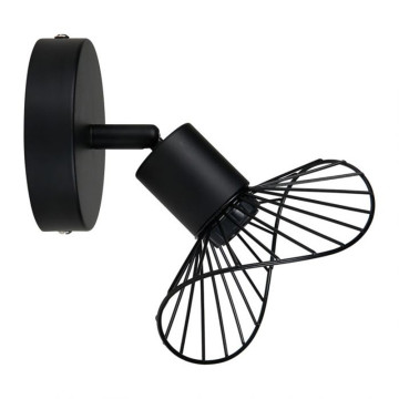 Spot Capeline en métal filaire noir Ostaria - Le Dépôt Bailleul