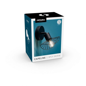 Spot Capeline en métal filaire noir Ostaria - Le Dépôt Bailleul