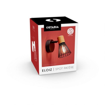 Spot Eloiz en métal et bois Ostaria - Le Dépôt Bailleul