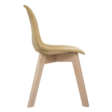 Chaise enfant Lena velours jaune Atmosphera - Le Dépôt Bailleul