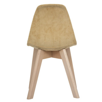 Chaise enfant Lena velours jaune Atmosphera - Le Dépôt Bailleul