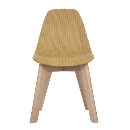 Chaise enfant Lena velours jaune Atmosphera - Le Dépôt Bailleul