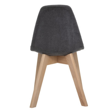 Chaise enfant Lena velours gris Atmosphera - Le Dépôt Bailleul