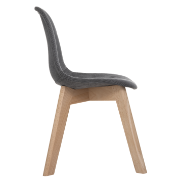 Chaise enfant Lena velours gris Atmosphera - Le Dépôt Bailleul