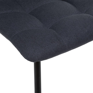 Chaise tissu Sirac gris foncé pieds métal Atmosphera - Le Dépôt Bailleul
