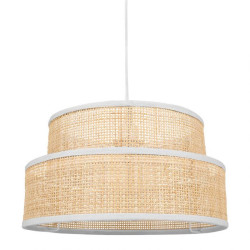 Suspension gigogne ronde cannage Yuka blanche Ostaria - Le Dépôt Bailleul