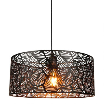 Suspension métal ajouré Calathéa noire Ostaria - Le Dépôt Bailleul