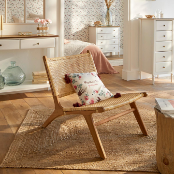 Fauteuil Timor teck et rotin Atmosphera - Le Dépôt Bailleul