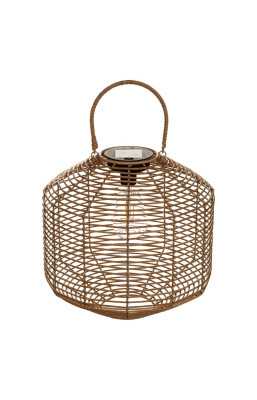 Lampe solaire en rotin H30...