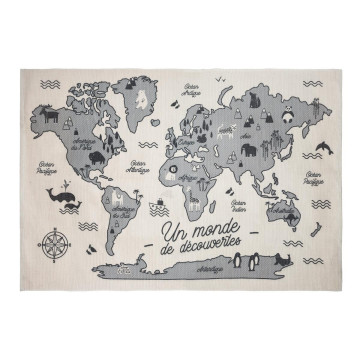 Tapis enfant Carte du Monde 100x150 Atmosphera - Le Dépôt Bailleul
